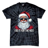 I Do It For The Hos Santa Christmas 2023 Funny Long Sleeve Tie-Dye T-Shirt