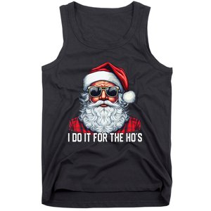 I Do It For The Hos Santa Christmas 2023 Funny Long Sleeve Tank Top