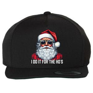 I Do It For The Hos Santa Christmas 2023 Funny Long Sleeve Wool Snapback Cap