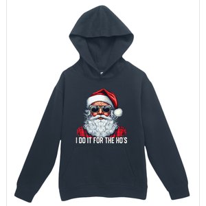 I Do It For The Hos Santa Christmas 2023 Funny Long Sleeve Urban Pullover Hoodie