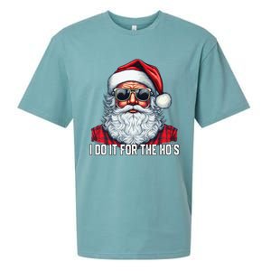 I Do It For The Hos Santa Christmas 2023 Funny Long Sleeve Sueded Cloud Jersey T-Shirt