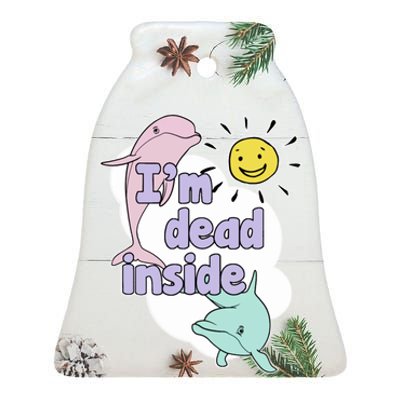 IM Dead Inside Ceramic Bell Ornament