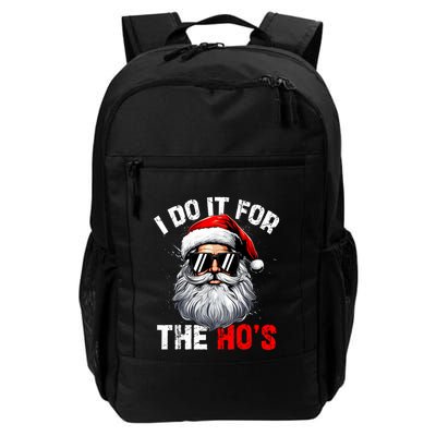 I Do It For The Hos Funny Inappropriate Christmas Santa Face Backpack