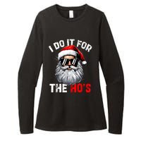 I Do It For The Hos Funny Inappropriate Christmas Santa Face Womens CVC Long Sleeve Shirt