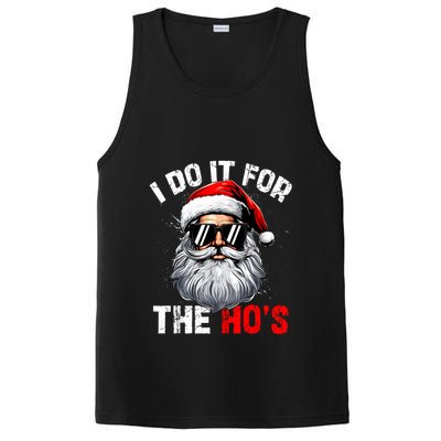 I Do It For The Hos Funny Inappropriate Christmas Santa Face PosiCharge Competitor Tank