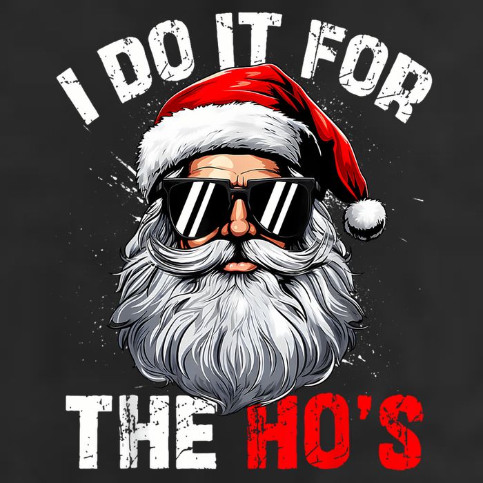 I Do It For The Hos Funny Inappropriate Christmas Santa Face Trucker Hat