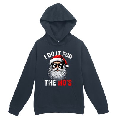 I Do It For The Hos Funny Inappropriate Christmas Santa Face Urban Pullover Hoodie