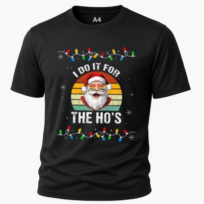 I Do It For The Hos Funny Inappropriate Christmas Santa Face Performance Shirt