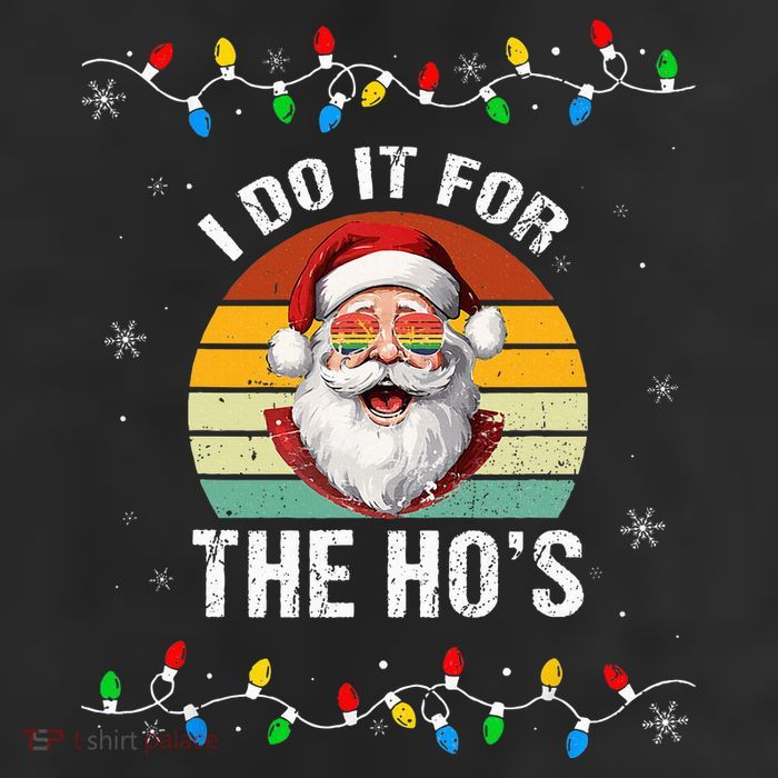 I Do It For The Hos Funny Inappropriate Christmas Santa Face 11oz C Handle Ceramic Mug