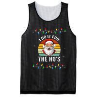 I Do It For The Hos Funny Inappropriate Christmas Santa Face Mesh Reversible Basketball Jersey Tank