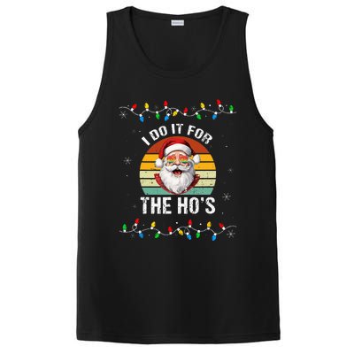 I Do It For The Hos Funny Inappropriate Christmas Santa Face PosiCharge Competitor Tank