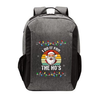 I Do It For The Hos Funny Inappropriate Christmas Santa Face Vector Backpack