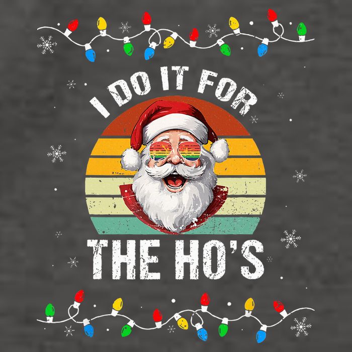 I Do It For The Hos Funny Inappropriate Christmas Santa Face Vector Backpack