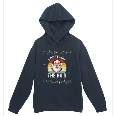 I Do It For The Hos Funny Inappropriate Christmas Santa Face Urban Pullover Hoodie