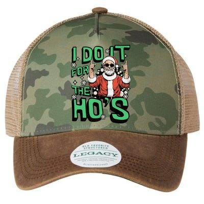 I Do It For The HoS Funny Christmas Santa Claus Legacy Tie Dye Trucker Hat