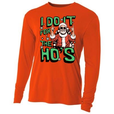 I Do It For The HoS Funny Christmas Santa Claus Cooling Performance Long Sleeve Crew