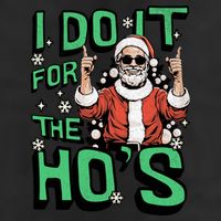 I Do It For The HoS Funny Christmas Santa Claus Microfiber Hand Towel