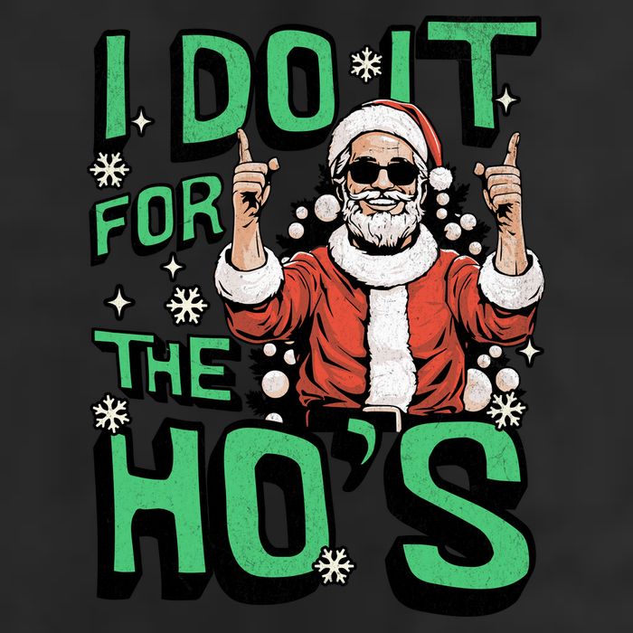 I Do It For The HoS Funny Christmas Santa Claus Microfiber Hand Towel