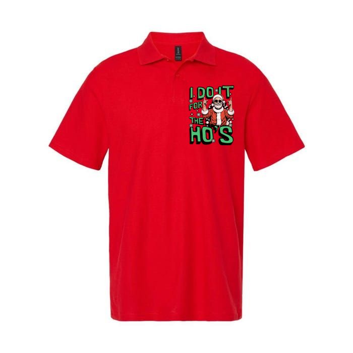 I Do It For The HoS Funny Christmas Santa Claus Softstyle Adult Sport Polo