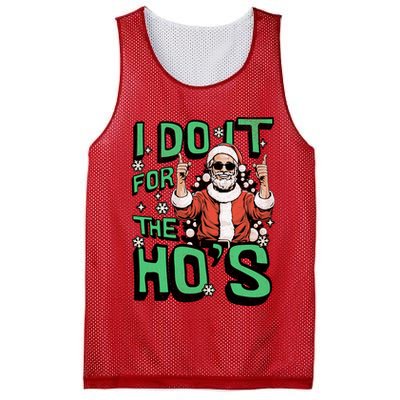 I Do It For The HoS Funny Christmas Santa Claus Mesh Reversible Basketball Jersey Tank