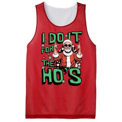 I Do It For The HoS Funny Christmas Santa Claus Mesh Reversible Basketball Jersey Tank