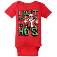 I Do It For The HoS Funny Christmas Santa Claus Baby Bodysuit
