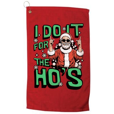 I Do It For The HoS Funny Christmas Santa Claus Golf Towel