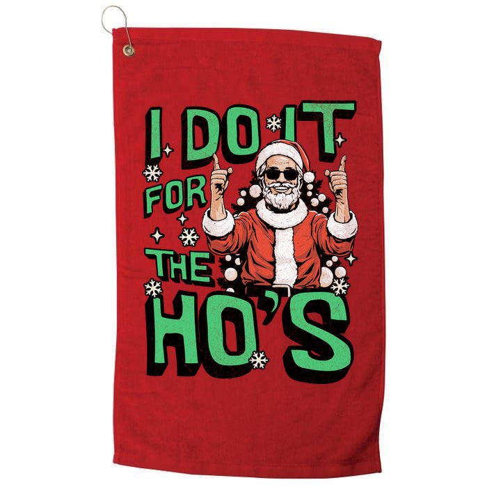 I Do It For The HoS Funny Christmas Santa Claus Golf Towel