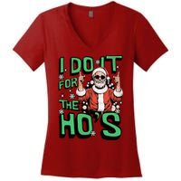 I Do It For The HoS Funny Christmas Santa Claus Women's V-Neck T-Shirt