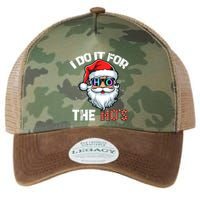 I Do It For The Hos Funny Inappropriate Christmas Santa Led Legacy Tie Dye Trucker Hat