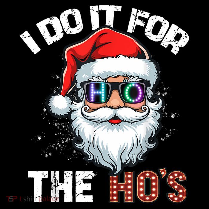 I Do It For The Hos Funny Inappropriate Christmas Santa Led Baby Bodysuit