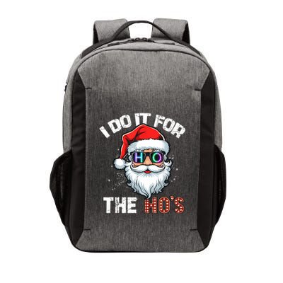 I Do It For The Hos Funny Inappropriate Christmas Santa Led Vector Backpack