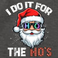 I Do It For The Hos Funny Inappropriate Christmas Santa Led Vector Backpack