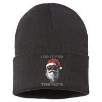 I Do It For The HoS Funny Santa Inappropriate Christmas Sustainable Knit Beanie