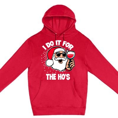 I Do It For The Hos Adult Funny Inappropriate Christmas Gift Premium Pullover Hoodie