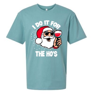 I Do It For The Hos Adult Funny Inappropriate Christmas Gift Sueded Cloud Jersey T-Shirt