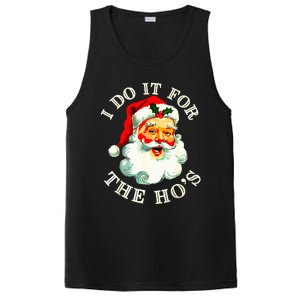 I Do It For The Hos Funny Inappropriate Christmas Santa Face PosiCharge Competitor Tank