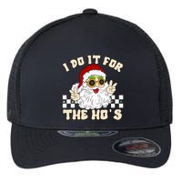 I Do It For The Hos Hippy Peace Santa Claus Christmas Flexfit Unipanel Trucker Cap