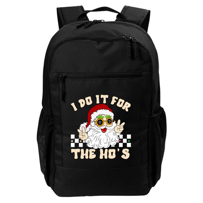 I Do It For The Hos Hippy Peace Santa Claus Christmas Backpack