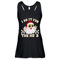 I Do It For The Hos Hippy Peace Santa Claus Christmas Ladies Essential Flowy Tank