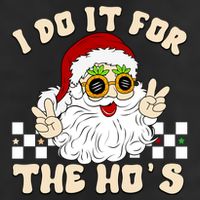 I Do It For The Hos Hippy Peace Santa Claus Christmas Trucker Hat