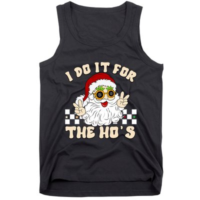 I Do It For The Hos Hippy Peace Santa Claus Christmas Tank Top