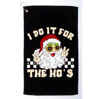 I Do It For The Hos Hippy Peace Santa Claus Christmas Golf Towel