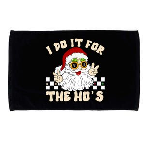 I Do It For The Hos Hippy Peace Santa Claus Christmas Microfiber Hand Towel