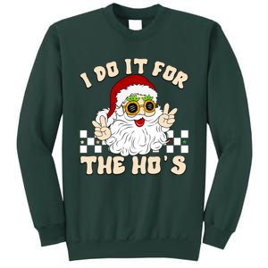 I Do It For The Hos Hippy Peace Santa Claus Christmas Sweatshirt