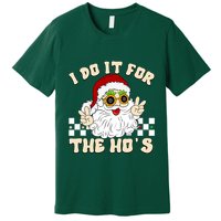 I Do It For The Hos Hippy Peace Santa Claus Christmas Premium T-Shirt