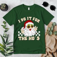 I Do It For The Hos Hippy Peace Santa Claus Christmas Premium T-Shirt