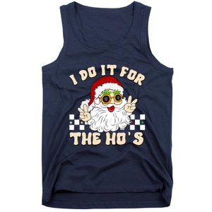 I Do It For The Hos Hippy Peace Santa Claus Christmas Tank Top