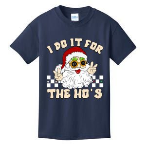 I Do It For The Hos Hippy Peace Santa Claus Christmas Kids T-Shirt