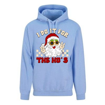 I Do It For The Hos Hippy Peace Santa Claus Christmas Unisex Surf Hoodie